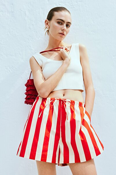 H&M Büzgü Bağlı ve Pamuklu Şort