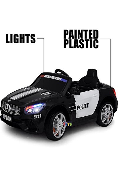 rexa ألعاب ركوب 12 فولت مع جهاز تحكم عن بعد - سيارة شرطة كهربائية للأطفال -