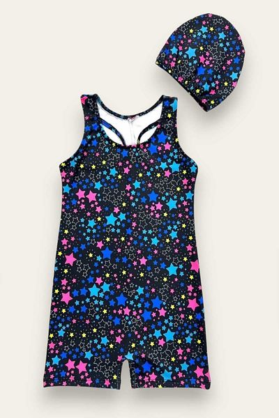 My Kids Wear Swimsuit for Girls with Swimming Shorts (Bones)