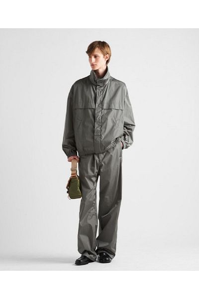 Prada Sport Thin Raincoat with Metal Logo