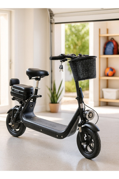 niyazi toys Large electric scooter with extra seat and storage box