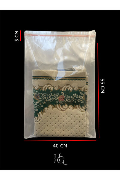 HG AMBALAJ 20 Adet 40*60 Cm Bantlı Yapışkanlı Opp Jelatin Poşet, Şeffaf Poşet ( 40x55 5)
