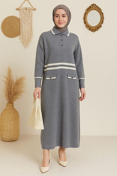 semela KNOB DETAILED KNITWEAR DRESS