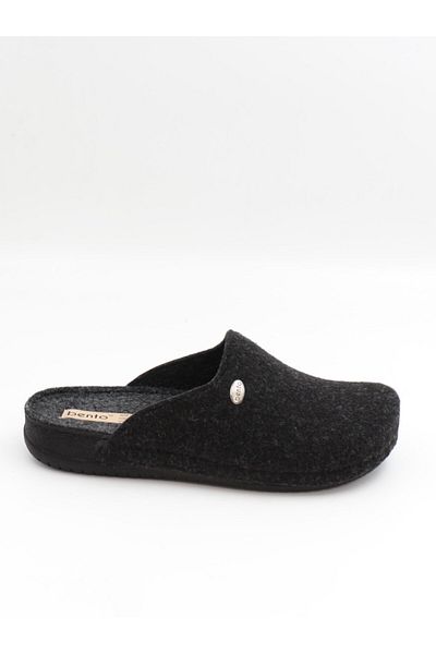 BENTO 12115 Black Winter Anatomical Closed-Front Men's Slippers