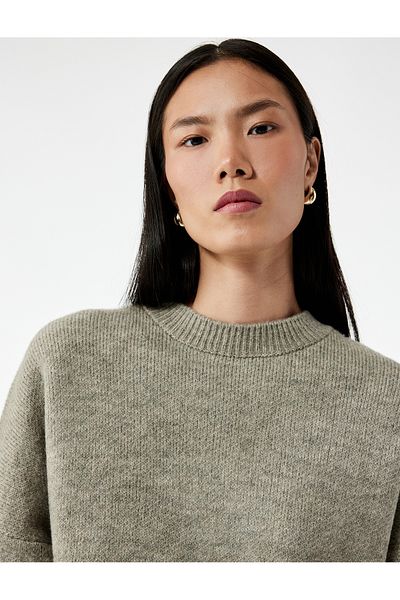 Koton Long Sleeve Crew Neck Oversize Knitwear Sweater