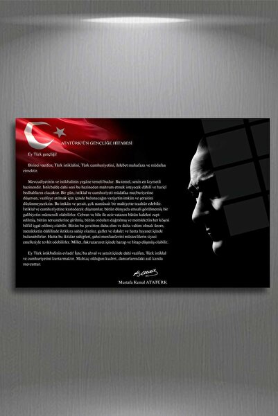 HMDS CONCEPT Pictură în sticlă cu discursul Ataturk la tineret 329