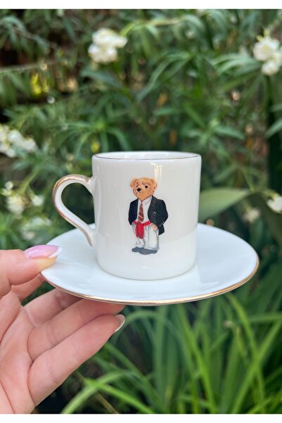 MAMALİZA دب تيدي 6، فنجان قهوة تركي. مجموعة أكواب البورسلين