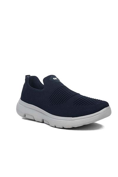 Wickers 2480 Navy Blue Knitwear Memory Foam Men's Sneakers