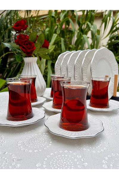 MAMALİZA 18 Piece Ceramic Stylish Tea and Pastry Set – Serves 6