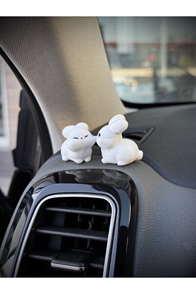 SHHOBİ Tatlı Tavşan Çift Araba Dikiz Aynası Süsü Torpido Süsü - Minik Tavşan ...