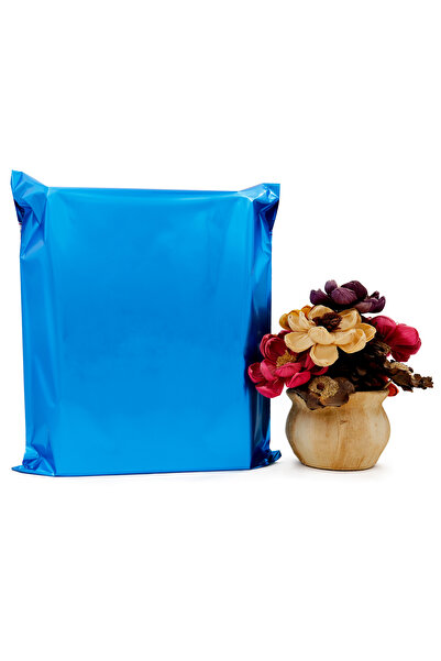 repro design 30x45 Mavi Lüks Bantlı Mat Metalize Hediye Paketi (10'lu