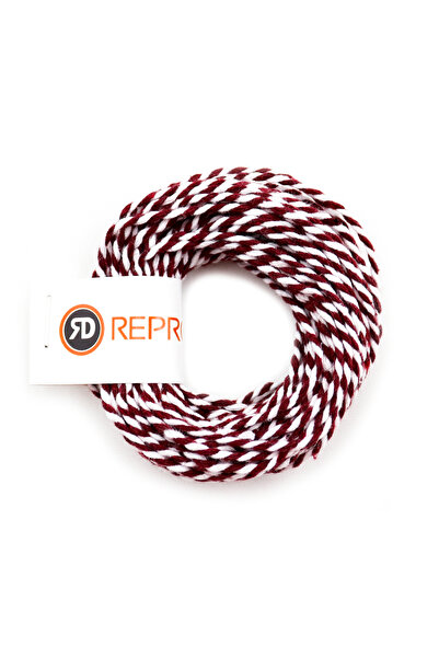 repro design حبل تغليف هدايا بلونين باللون الأبيض العنابي (حبل تغليف هدايا السنة الجديدة) 10 أمتار