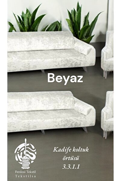 Tekstilsa М'яка, легко прати, не залишає плям, еластична оксамитова накидка на диван, комплект чохлів на диван, 4 шт. 3,3,1,1