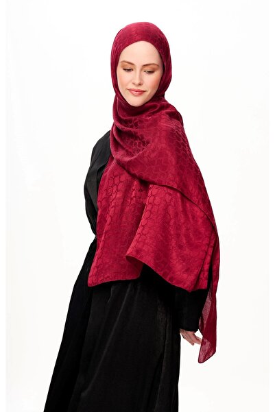 MOISCARF Perla Premium Jacquard Shawl Red