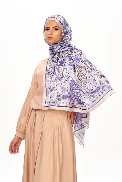 MOISCARF ROYAL TANGLE Refined Jan Jan Etnik Desenli Şal Mor