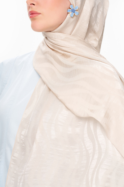 MOISCARF Σάλι ζακάρ Premium Sable Drift Ecru