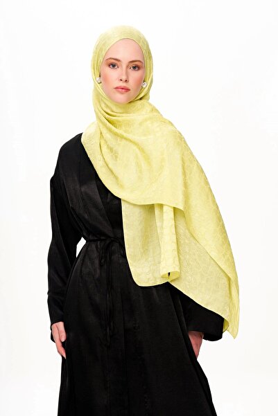 MOISCARF Perla Premium Jacquard Shawl Yellow