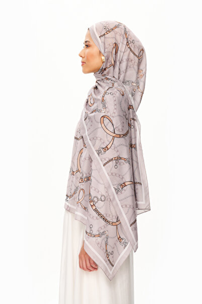 MOISCARF Σάλι με μοτίβο από μαλακή αλυσίδα Cote d'Azur Superior, μπεζ