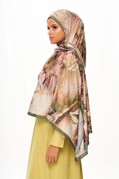 MOISCARF Florence Dream Zero Weight Patterned Shawl Light Green