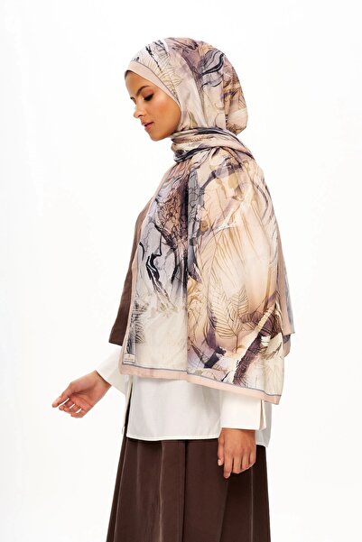 MOISCARF Florence Dream Zero Weight Patterned Shawl Gray