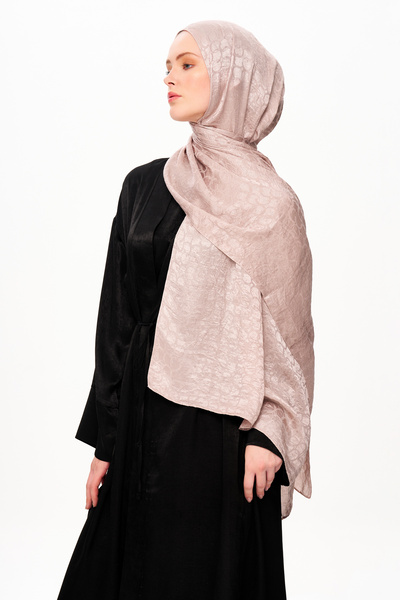 MOISCARF Perla Premium Jakarlı Şal Ekru