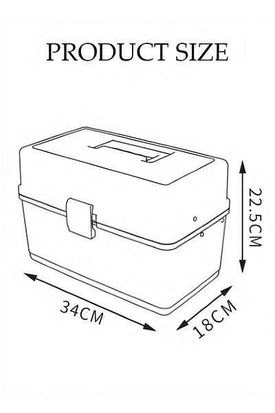 Generic Large Capacity Cosmetic Storage Box Dust-proof Transparent Desktop Portable Medicine Storage Box