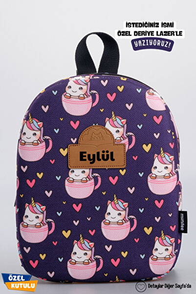 Minilee Rucsac drăguț pentru grădiniță și creșă cu model unicorn - 0-8 ani
