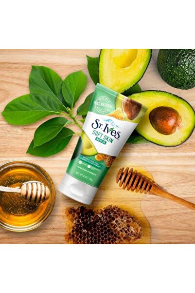 St. Ives Soft Skin Avocado & Honey Scrub – 170 g | Gentle Exfoliating Face Scrub