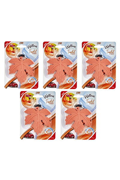 Wellnax breeze refresh Yaprak Desenli Araç Ferahlatıcı Mango Tazeliği Kokusu X5