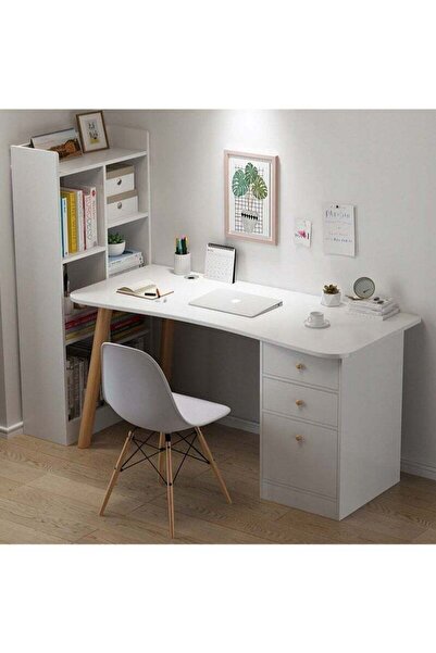 AGD Modern multi-functional home desk for computer, gaming, writing, and studying, with a storage drawer.