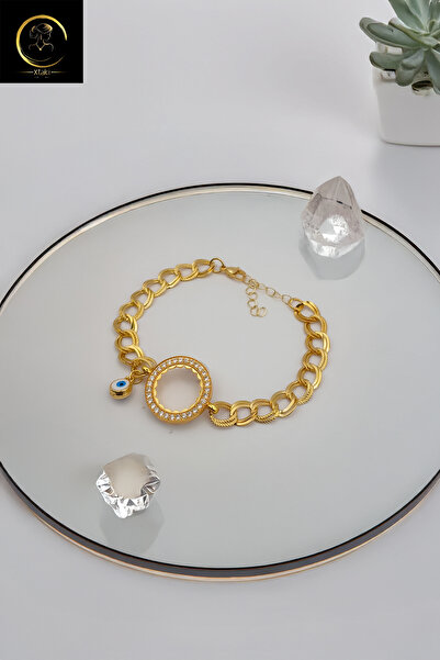 MinimalistTasarım Ceyrekli Bileklik, Celik Ceyrek Takilan Bileklik, Ceyrek Altin Bileklik, Ceyrekli Kolye