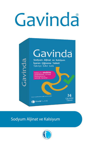 gavinda 24 Çiğneme Tableti Sodyum Alijinat