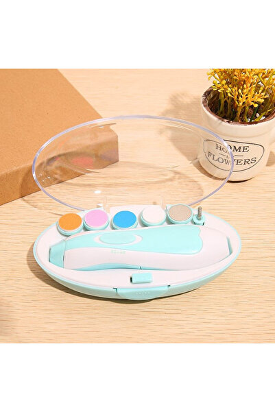 Choice أداة قص أظافر كهربائية للأطفال باللون الأزرق، أداة تلميع أظافر الأطفال، أداة العناية بالطفل، مقص أظافر متعدد الوظائف T