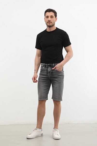 BANNY JEANS Men's Jean Shorts - Lycra and Lace-up
