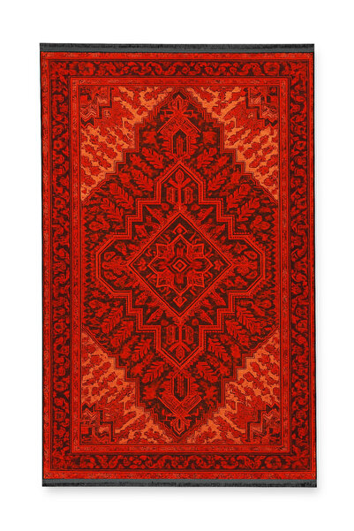 Rugs Modern Halı MOSSO Κόκκινο Θεματικό Παραδοσιακό Σχέδιο Υφαντό Χαλί Μοντέρ...