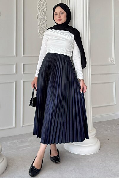 InStyle Πλισέ φούστα Navy Blue