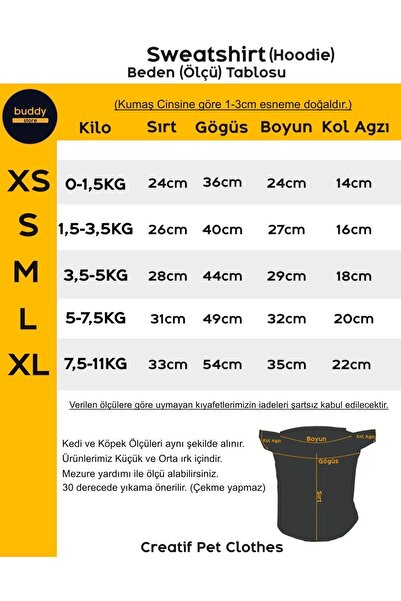 Buddy Store Cat Dog Outfit Sweatshirt - Unprinted Khaki Green Sweatshirt - Size XL