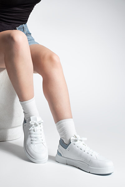 Marjin Women's Sneaker Lace-Up Sports Shoes Tefze Blue