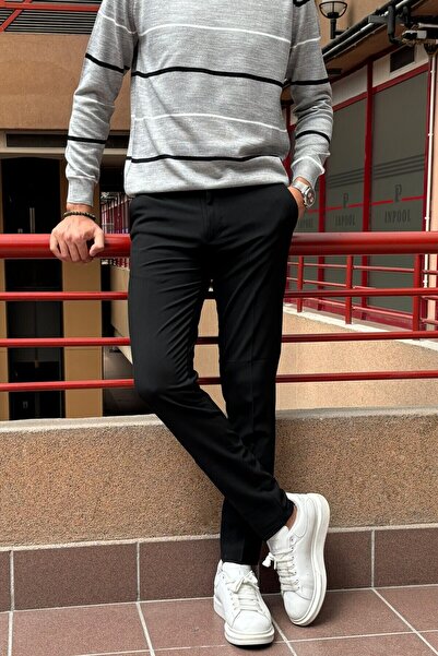 inpool Ανδρικό, ιταλικό κόψιμο, υψηλής ποιότητας, ελαστικό παντελόνι από ύφασμα