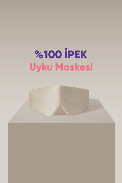 Beauty Pillow %100 Ipek Uyku Maskesi Göz Bandı Vizon Renk