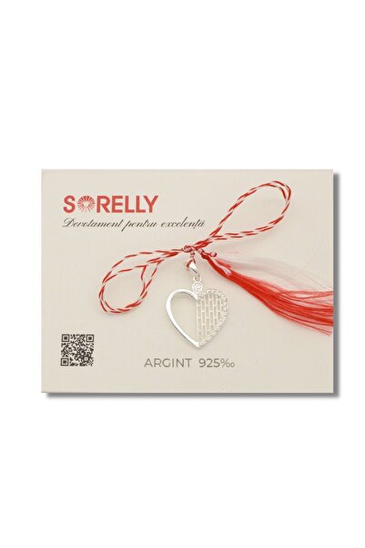 Bijuteria SORELLY Martisor Half Cut Heart Silver Pendant