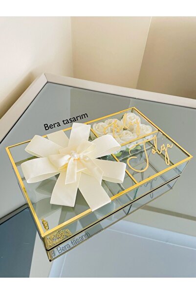bt bera tasarım Kız Isteme Çikolata Kutusu Cam Kutuda Söz Nişan Çikolata Kutu...