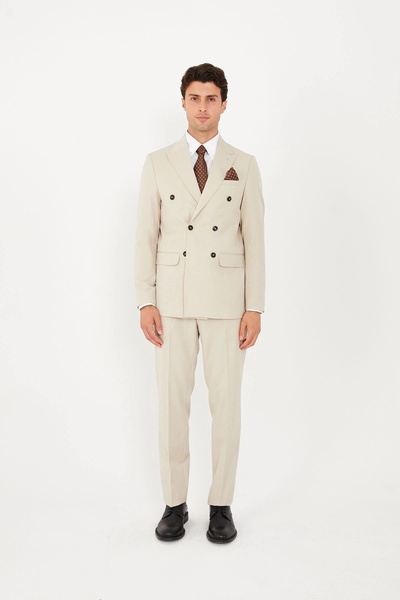 The Tailor Classics Erkek Takım Elbise - Kruvaze Düğmeli Erkek Pantolon Ceket...