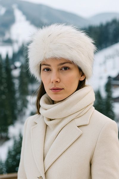Luminos Butik Ecru Melted Hat - Soft Winter Beanie - Warm Thick Furry for Cold Weather Spk1141