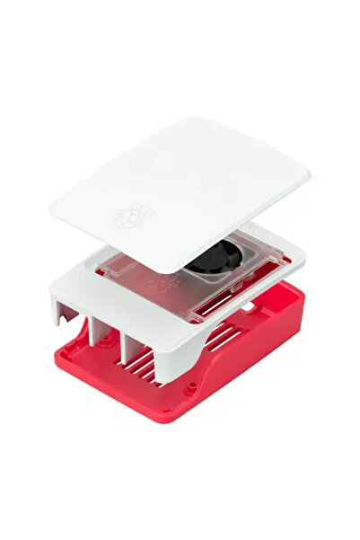 Raspberry Pi 5 Lisanslı Kutu - Kırmızı Beyaz