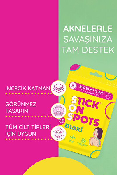 Stick On Spots SOS Akne Bandı Original (15’li) & Maxi (6’lı) & Mixy (24’lü): Karma Akne Set-%100 Hidrokolloid