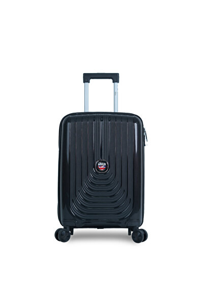 Mnuk حقيبة سفر عادية، مقاس ٢٤ بوصة، بعجلات من البولي بروبيلين، سوداء