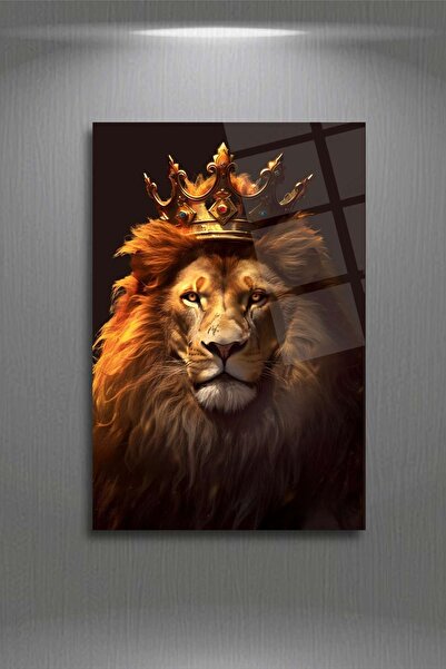 HMDS CONCEPT Pictură cu leu, pictură pe sticlă Regele Leu 298