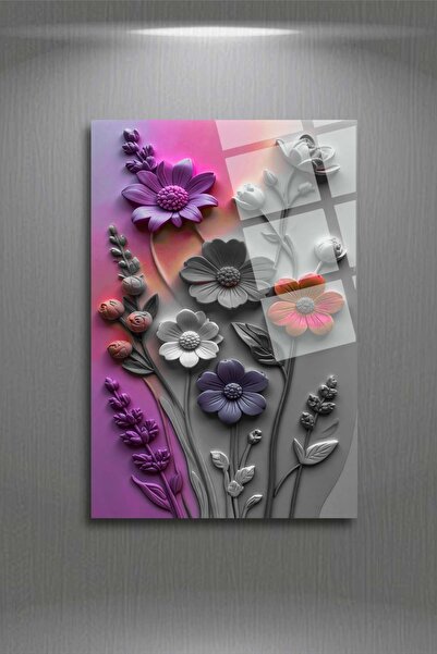 HMDS CONCEPT Tablou de sticlă cu flori 292