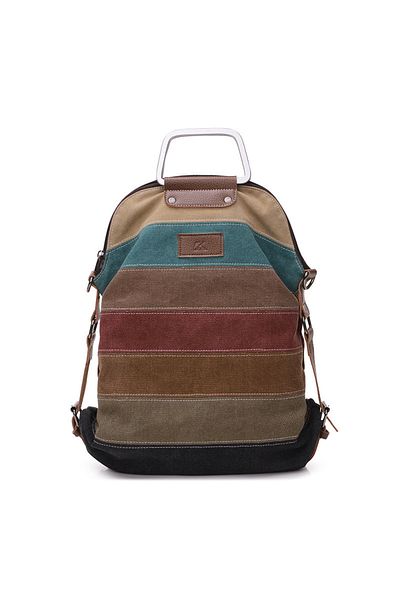Generic Multicolor Retro Shoulder Bag Shoulder Horizontal Canvas Backpack, Handbag 36*9*40cm